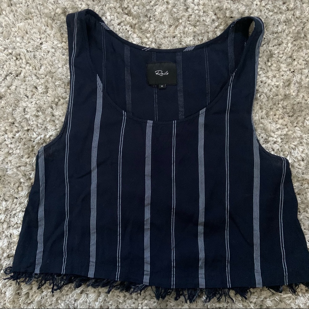 Rails Navy Crop Top